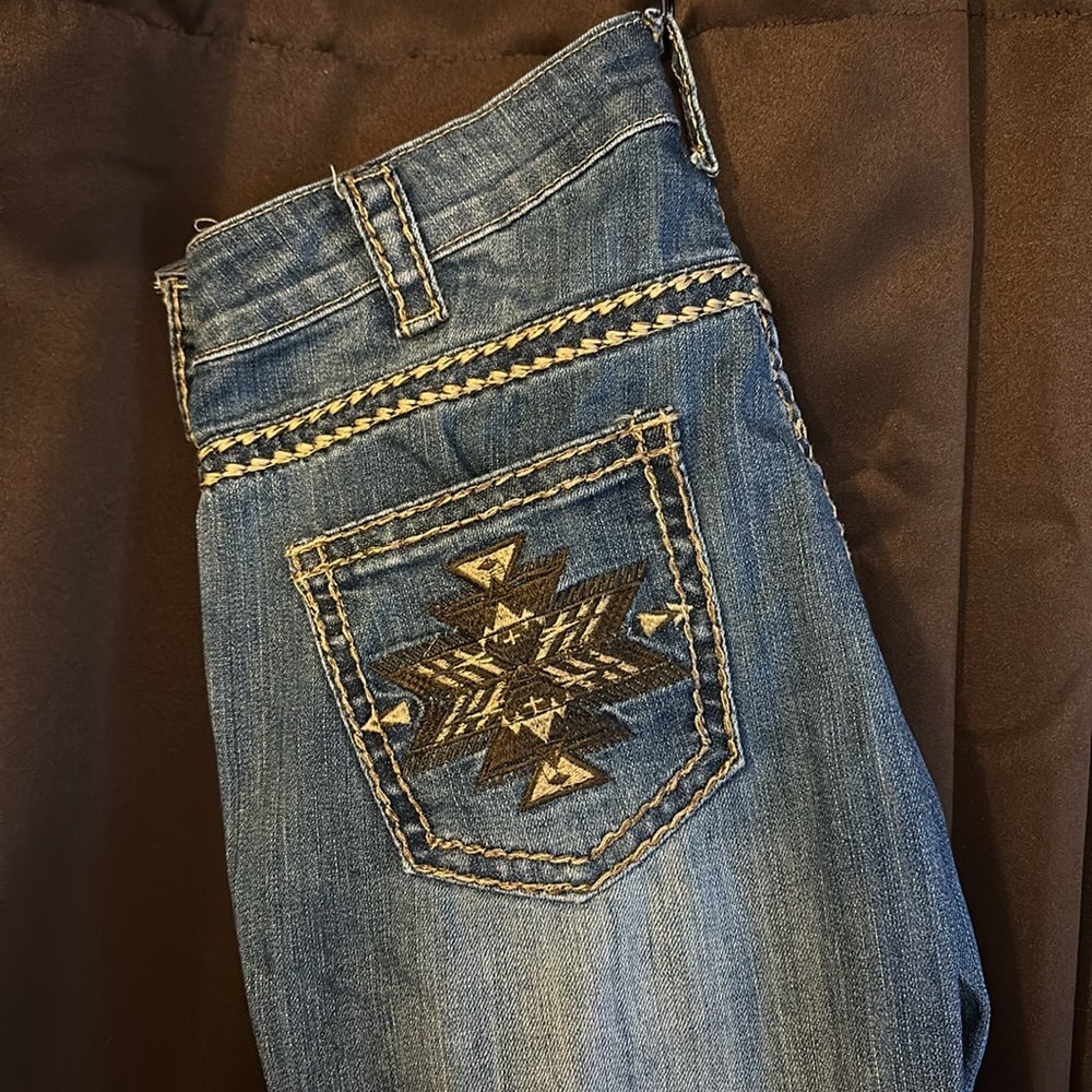 Cowgirl Tuff Golden Aztec boot cut jeans